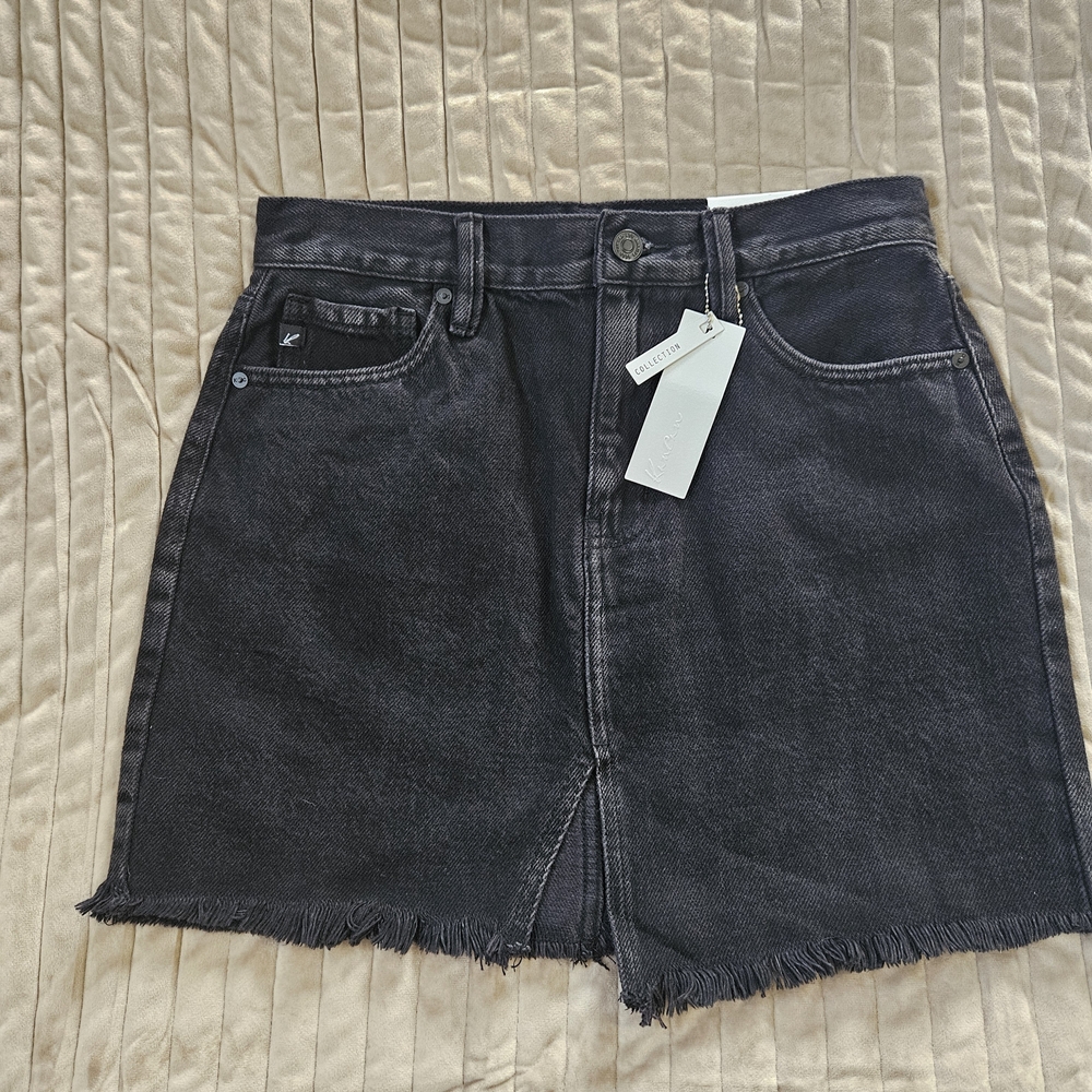 NWT KanCan Black Denim Mini Skirt